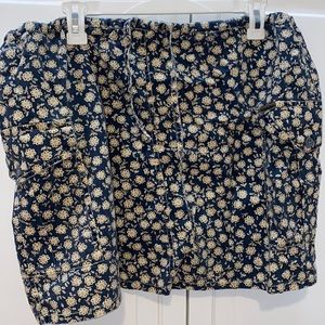 Calvin Klein Daisy denim mini skirt